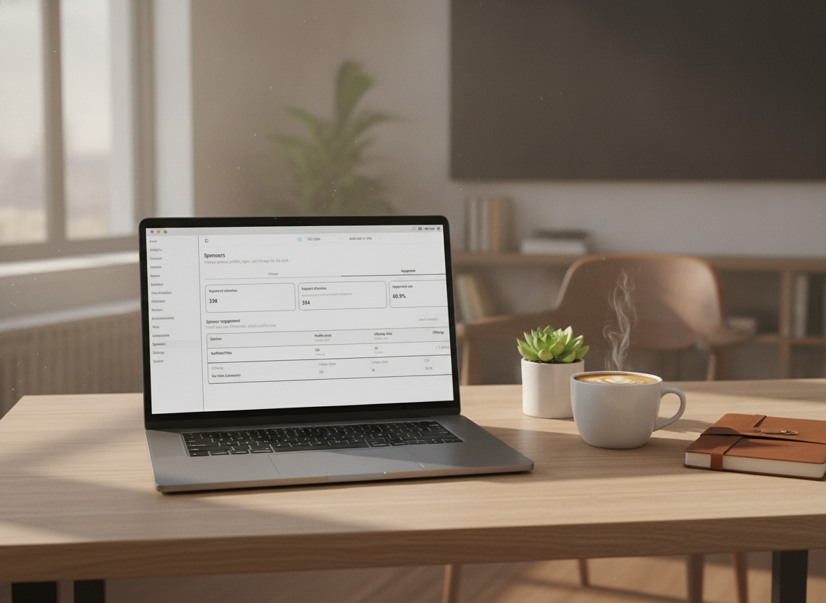 Sponsor interactions and reports screenshot